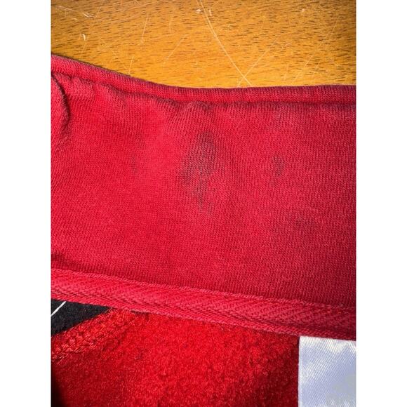 UW Badgers Adidas 3 Stripe Vtg Sweatshirt 1/4 Zip Pullover Mens XL Small Stain - Picture 3 of 14